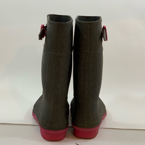 Kamik sparkle and pink rain boots with small heel - Picture 4 of 5